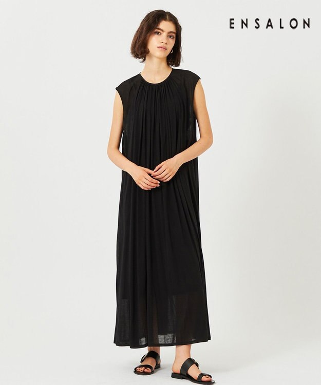 BEIGE， 【WEB限定】RUTILE / ジャージーワンピース Black