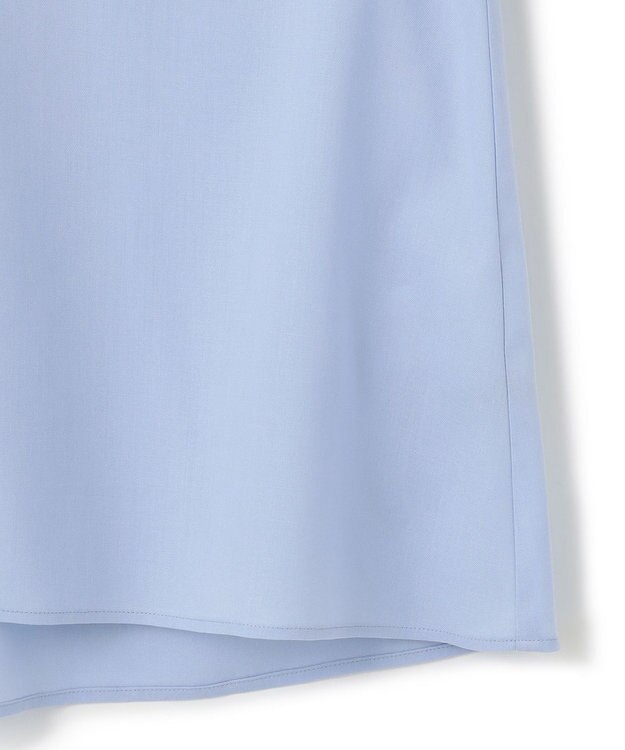 23区 L 【洗える】キュアセルツイル ピンタック ブラウス サックスブルー系