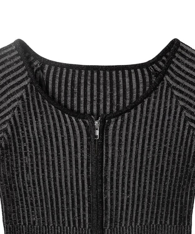 WEGO ダブルジップオフショルニットトップス ブラック