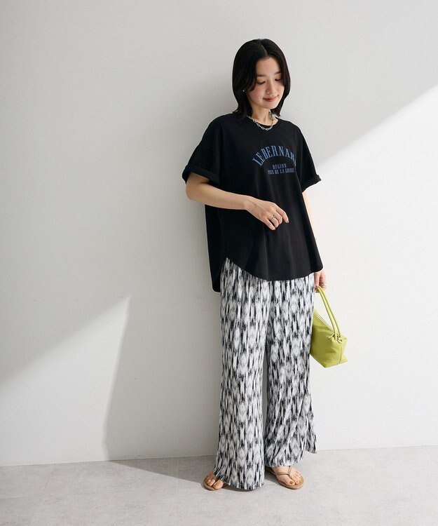 Green Parks シアーカットワイドパンツ White