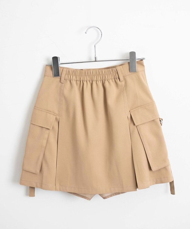 WEGO カーゴチノプリーツスカパン ベージュ