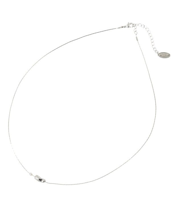 AMERICAN HOLIC メタルパールトップネックレス Silver