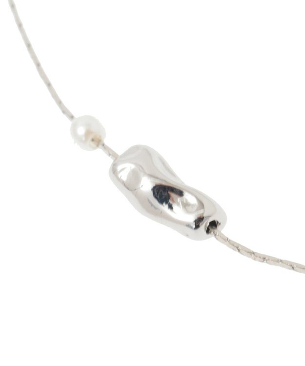 AMERICAN HOLIC メタルパールトップネックレス Silver