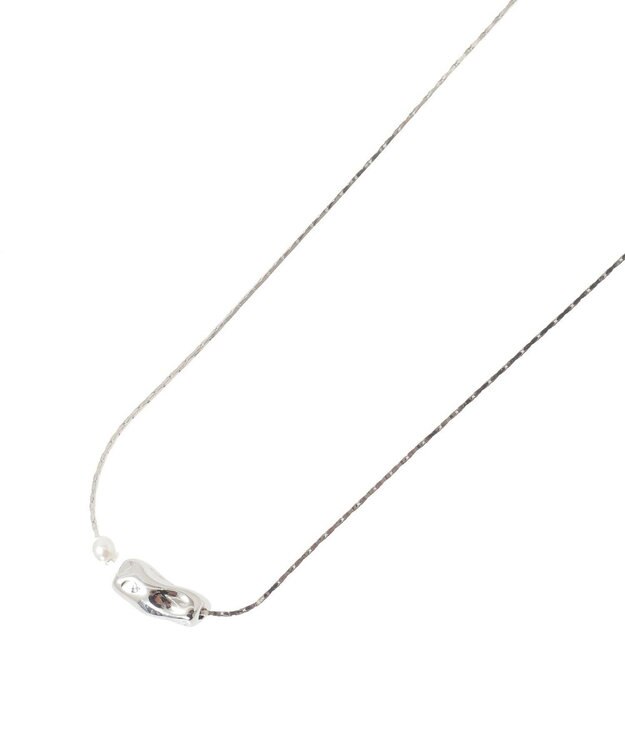 AMERICAN HOLIC メタルパールトップネックレス Silver