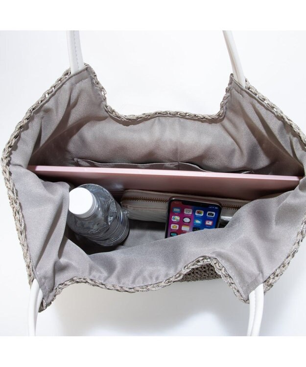 UNBILLION カシュカシュ cachecache / ベルトフラップクロッシェトート カゴバッグ GY