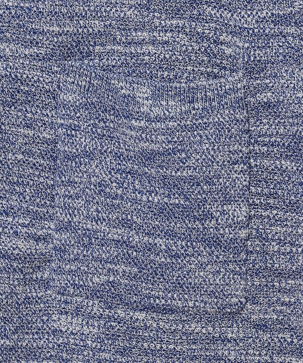 JOSEPH ABBOUD 【イタリア糸使用/軽い/洗える/サスティナブル】スラブギマ ニット シャツ サックスブルー系