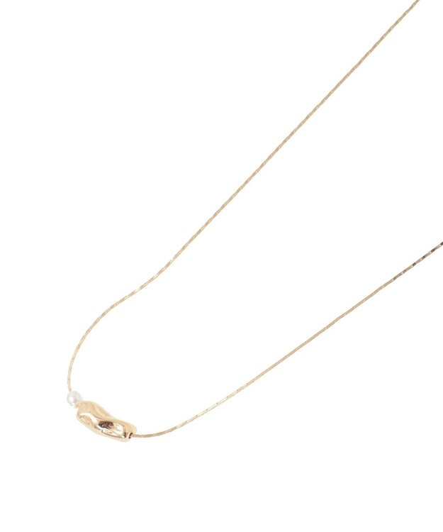 AMERICAN HOLIC メタルパールトップネックレス Gold
