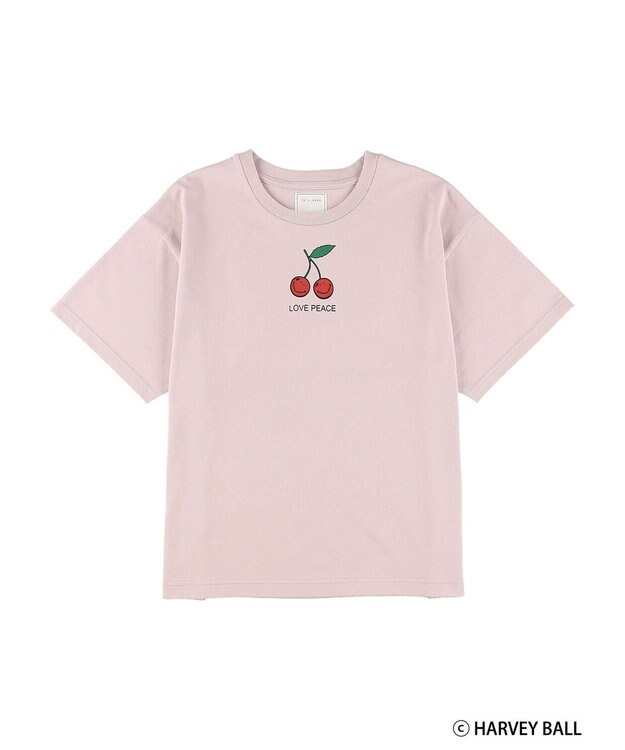 Green Parks Ｓｍｉｌｅｙ　Ｆａｃｅ／チェリープリントＴシャツ Pink