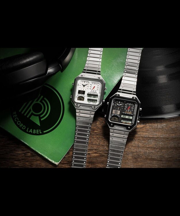 CITIZEN 【復刻デザイン】1982年の「サーモセンサー」を現代風にリバイバル 温度センサー搭載のコンビネーションウオッチ ホワイト