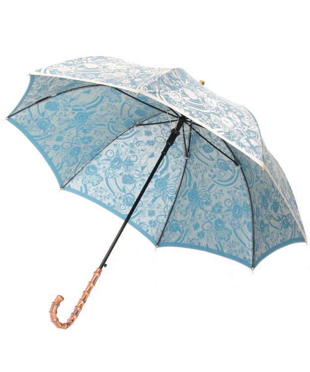 槇田商店 ＜商品閲覧数No.1＞Kirie 更紗 レイクブルー 長傘 レイクブルー