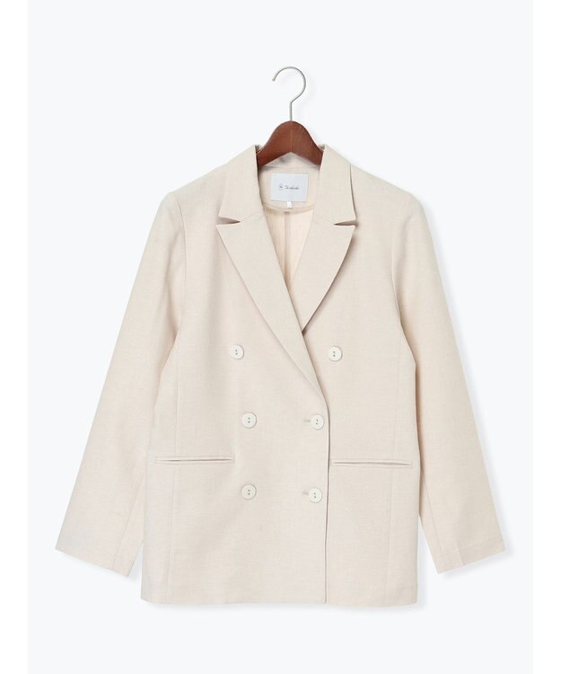 Te chichi リネンMIXロングスリーブジャケット アイボリー