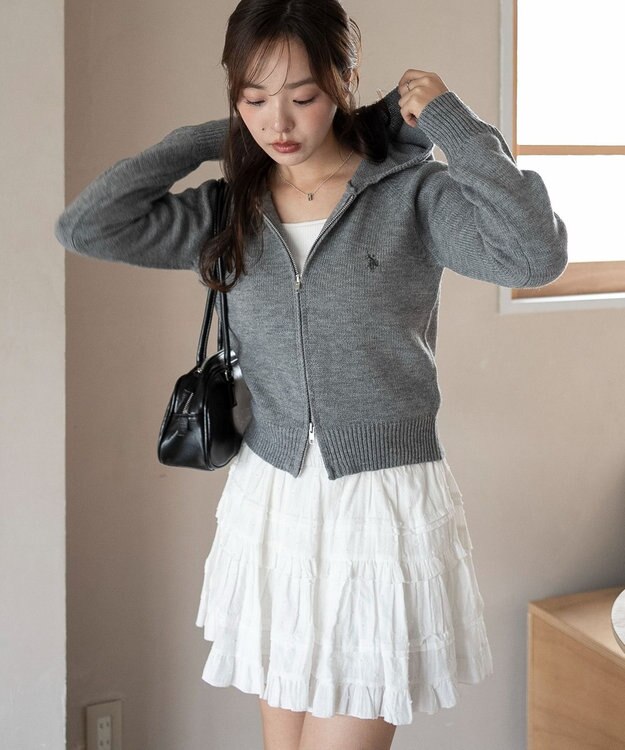 WEGO 【新色追加】別注USPOLOWZIPニットPK グレー