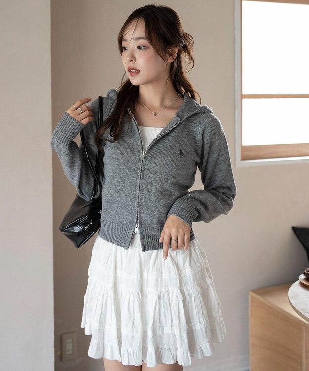 WEGO 【新色追加】別注USPOLOWZIPニットPK グレー