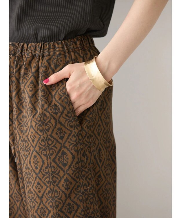 AMERICAN HOLIC 更紗プリントリラックスパンツ Brown