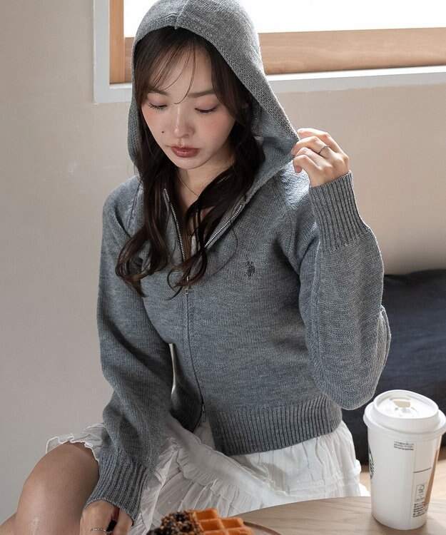 WEGO 【新色追加】別注USPOLOWZIPニットPK グレー