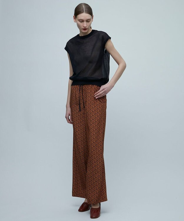 BEIGE， 【S-size】MONT THABOR / ロゴパンツ Tan×Navy