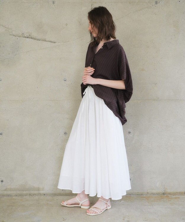 YECCA VECCA ストライプ柄シャツ Brown