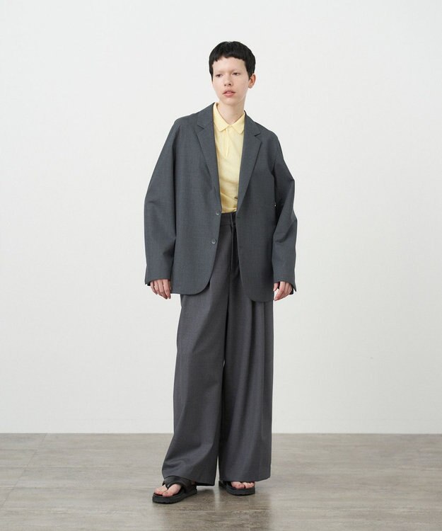 ATON RECYCLED FRESCA | ポロ ニット YELLOW