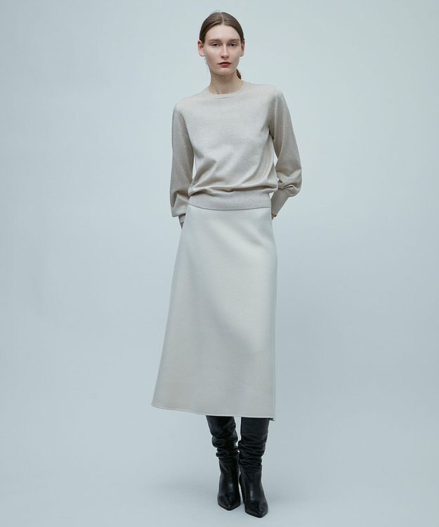 BEIGE， 【S-size】JUSSIEU / ラメ プルオーバーニット Gold