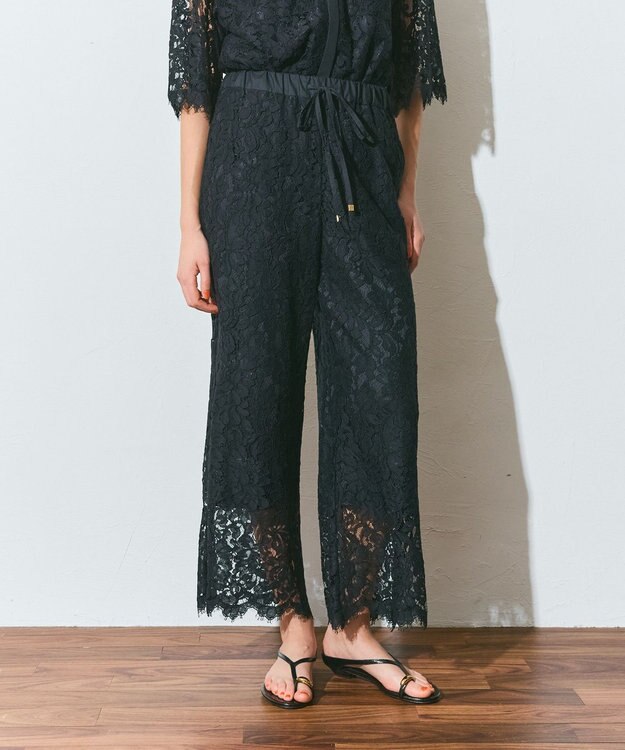 GRACE CONTINENTAL レースイージーパンツ ブラック