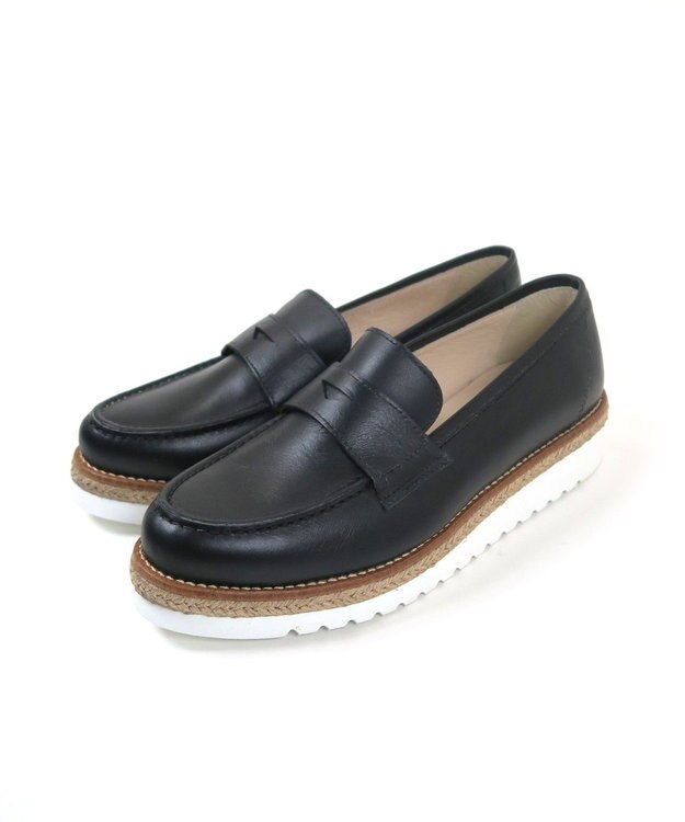 BONTRE 【BONTRE/ボントレ】ジュート厚底コインローファー ブラック