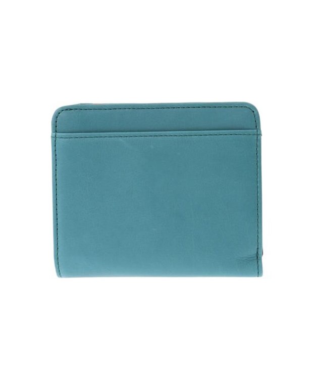 genten ピア L字ファスナー2つ折り財布 ブルーグリーン