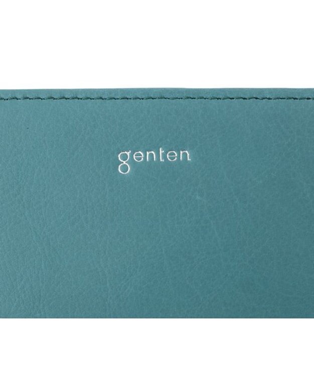 genten ピア L字ファスナー2つ折り財布 ブルーグリーン