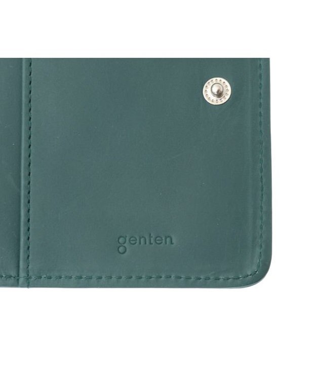 genten ピア L字ファスナー2つ折り財布 ブルーグリーン