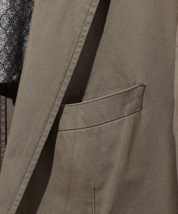 JOSEPH ABBOUD 【キングサイズ・ストレッチ/JAPANファブリック】ヴィンテージコットンストレッチ ジャケット カーキ系