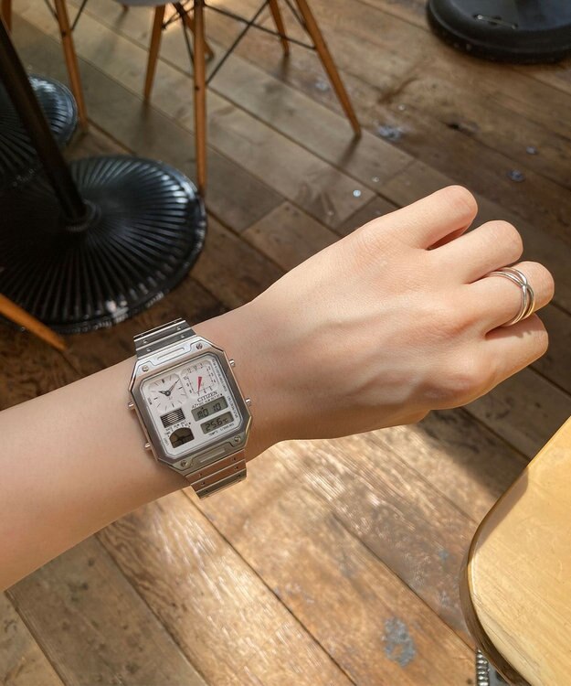 CITIZEN 【復刻デザイン】1982年の「サーモセンサー」を現代風にリバイバル 温度センサー搭載のコンビネーションウオッチ ホワイト