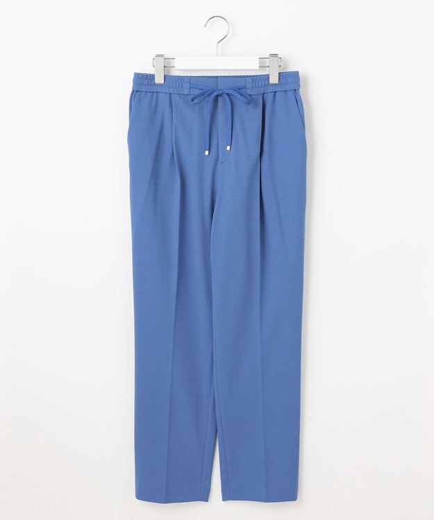 自由区 L ライトフィールジャージータックテーパード パンツ ブルー