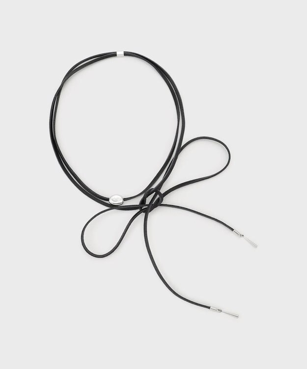 GRACE CONTINENTAL レザーロングチョーカー ブラック