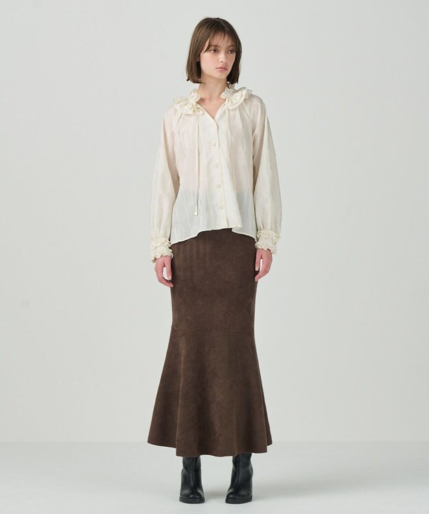 GRACE CONTINENTAL フリルカラーブラウス キナリ