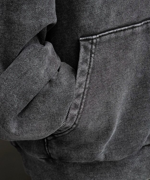 WEGO 【25年秋冬新作】ファーフードBIGZIPパーカー スミクロ