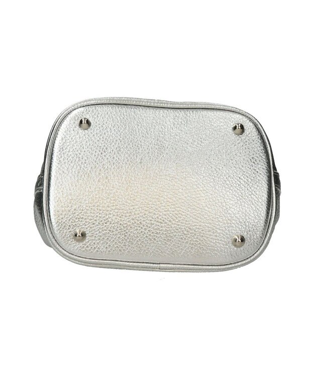 INTER-CHAUSSURES 【ANDREA CARDONE】メタリックレザーバケットバッグ シルバー