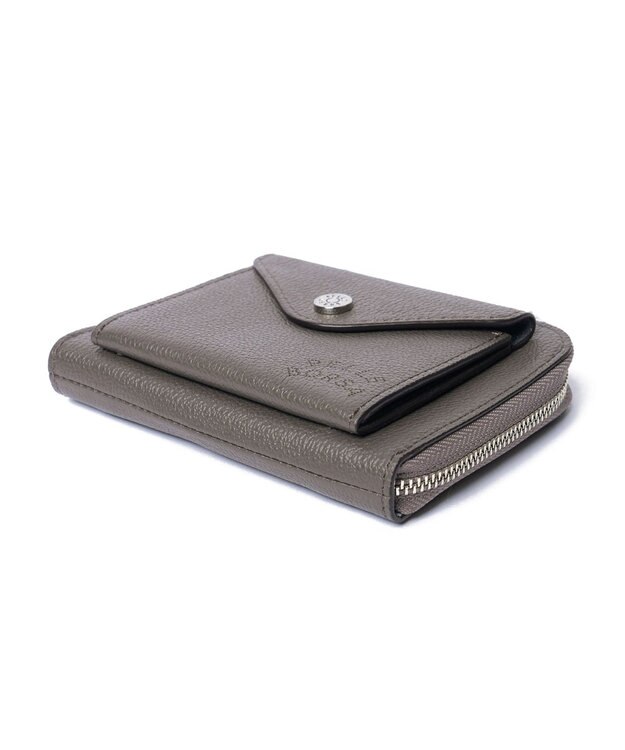 PELLE BORSA L字ファスナーコンパクト財布 Very Goods ベリーグッズ 7206 グレー