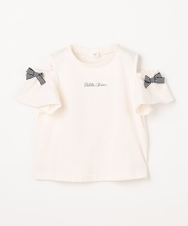 ANY KIDS 【綿100%】オンオフショルダー Tシャツ エクリュ