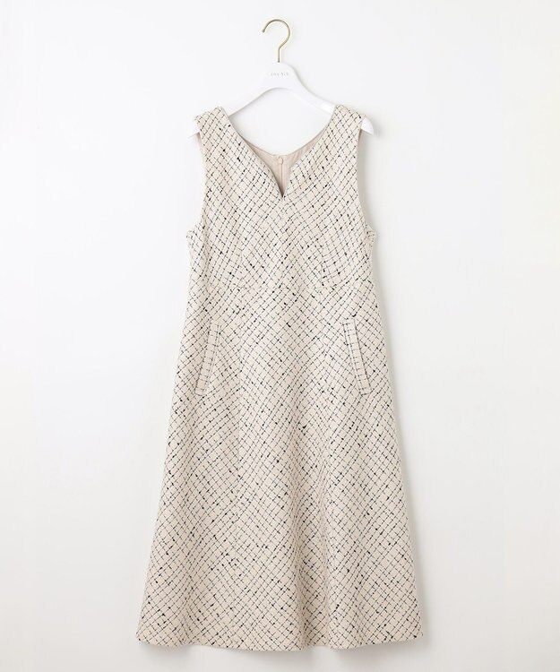 ANY SIS 【美人百花掲載】シックツイーディ ワンピース アイボリー