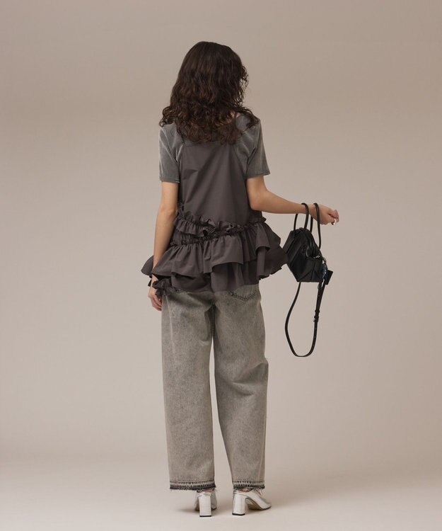 GRACE CONTINENTAL フリルキャミソール グレー