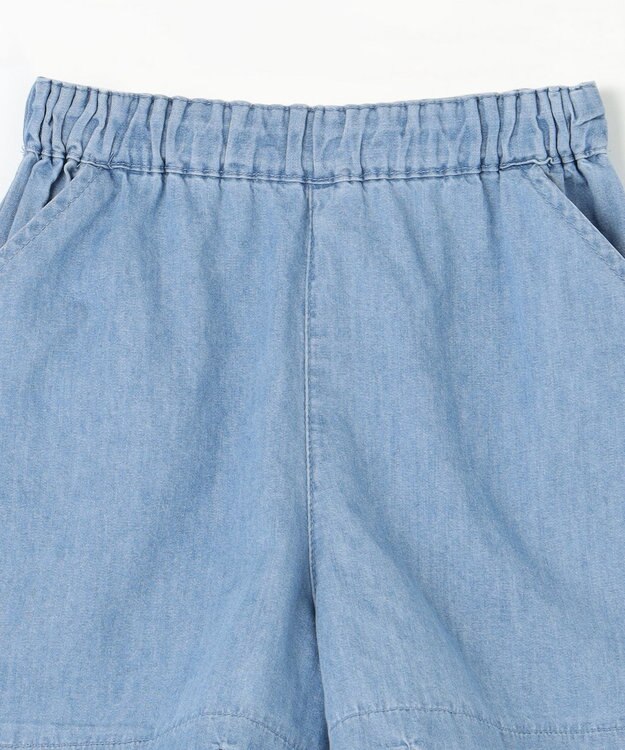 ANY KIDS 裾 スカラップ ショートパンツ デニムブルー