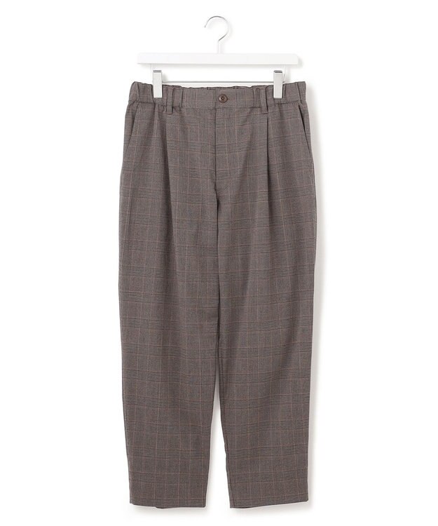 J.PRESS YORK STREET 【UNISEX】チェックテーパードパンツ ブラウン系3