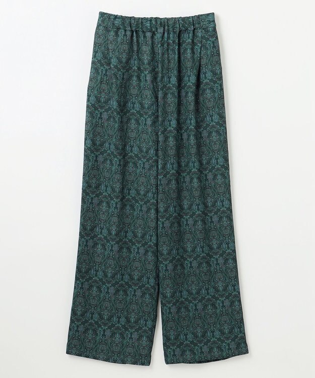 ANY L 【洗濯機可/ウエストゴム】ウェーブプリントパンツ ネイビー