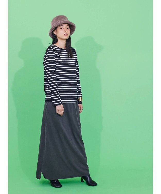 AMERICAN HOLIC ピグメント加工タイトカットスカート Charcoal Gray