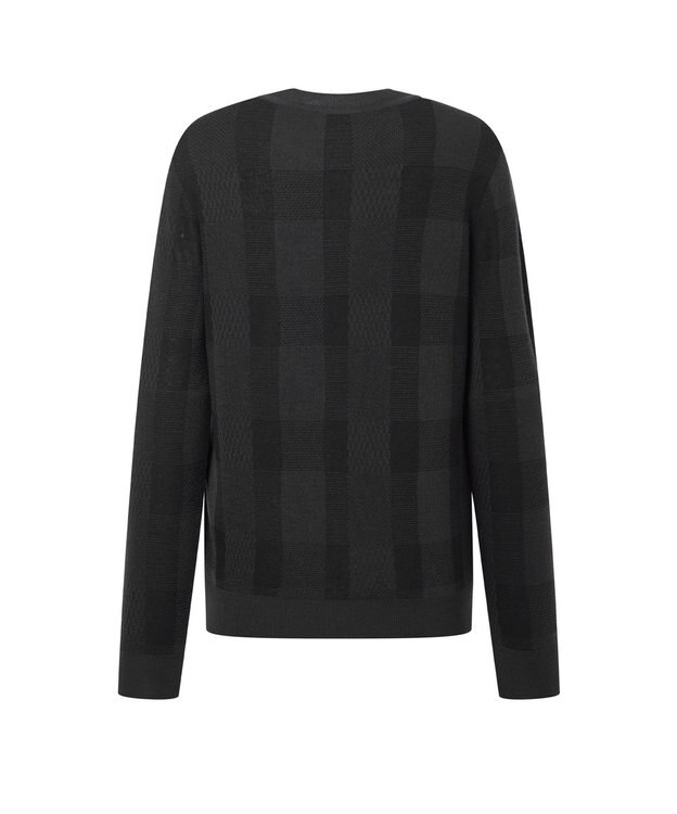 DAKS 【DAKS GOLF】ウールブレンドストレッチチェックセーター ブラック