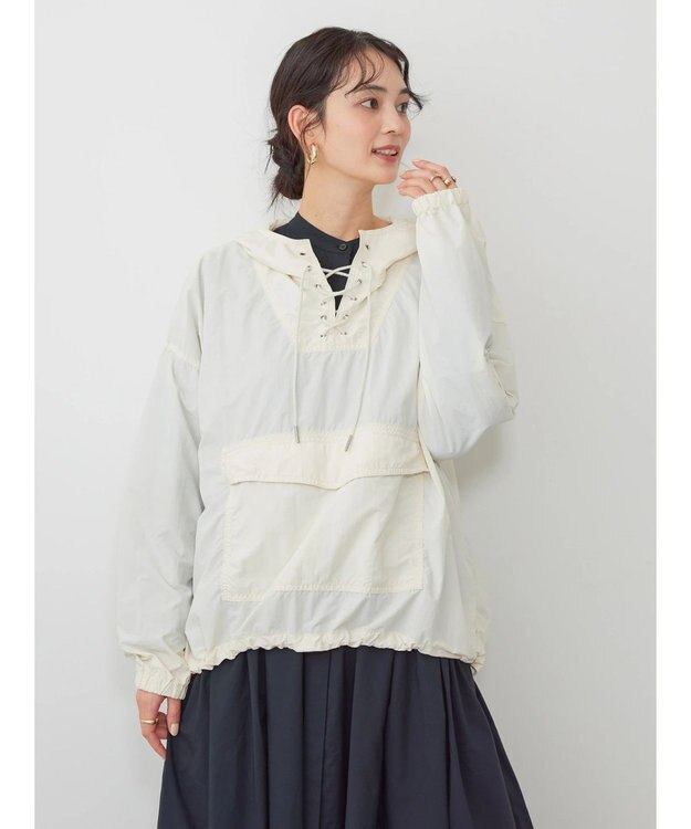 AMERICAN HOLIC ポケッタブル撥水加工アノラックパーカー Ivory