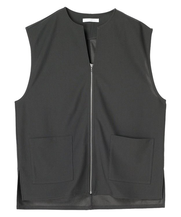 Green Parks フロントＺＩＰカットベスト Gray