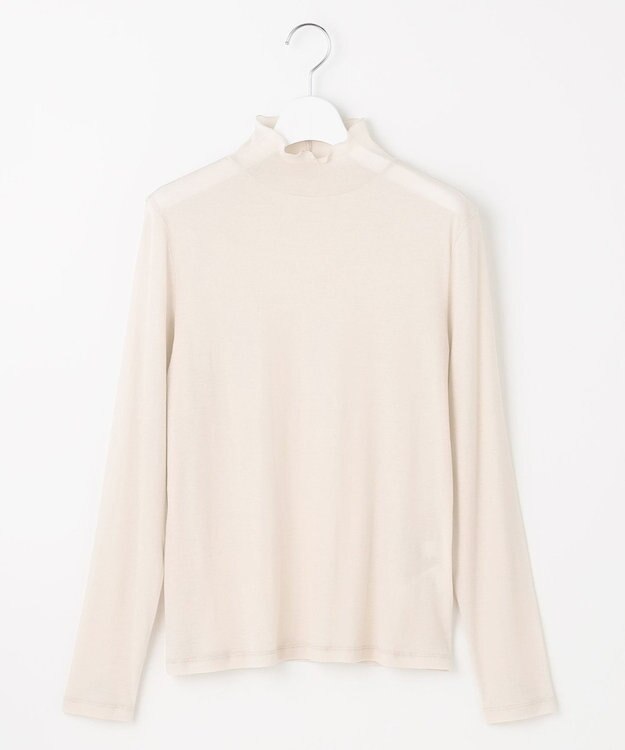 J.PRESS LADIES 【WEB限定】シアーストレッチフライス メローネック シアー カットソー 【WEB限定】ライトベージュ系