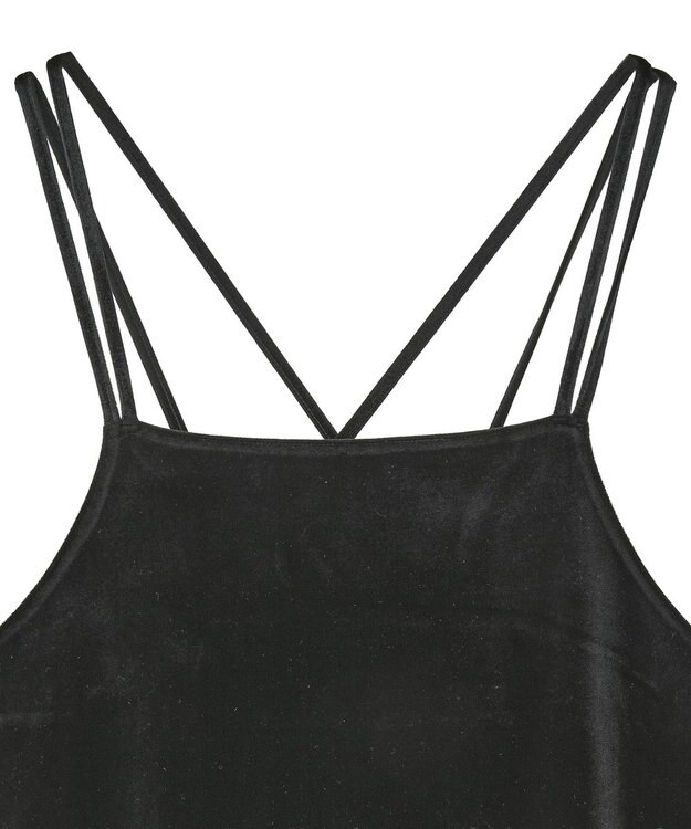 AMERICAN HOLIC ベロアキャミワンピース Black