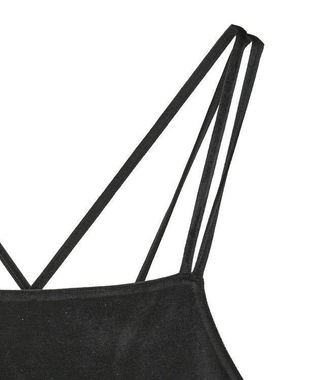 AMERICAN HOLIC ベロアキャミワンピース Black