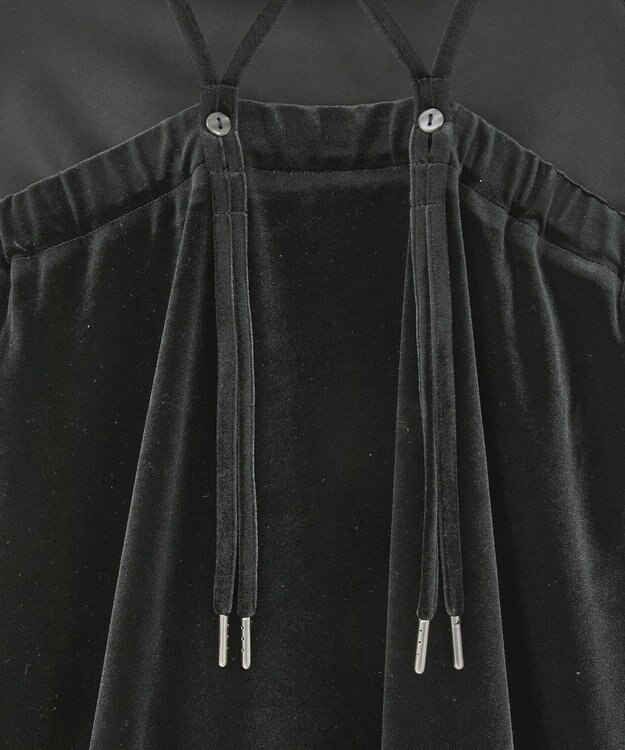 AMERICAN HOLIC ベロアキャミワンピース Black